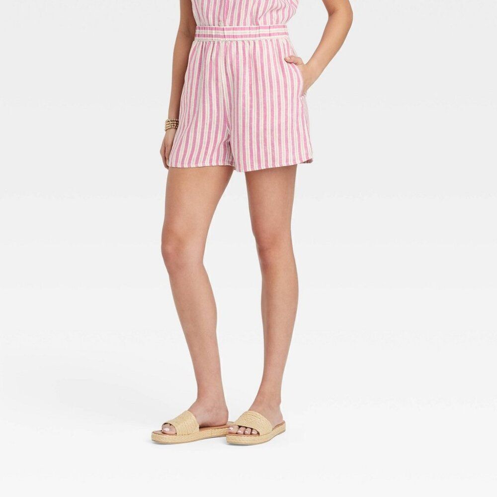 Women's UNIVERSAL‎ THREAD Striped High Rise Pull on Shorts